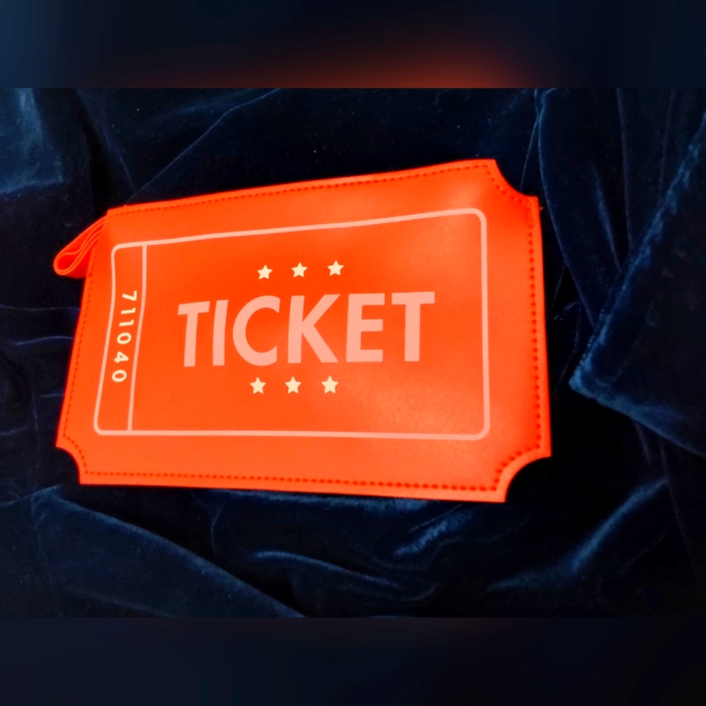 TICKET - Sunkist Orange Ticket Purse, Wallet, Bag, Clutch, or Cosmetic Bag